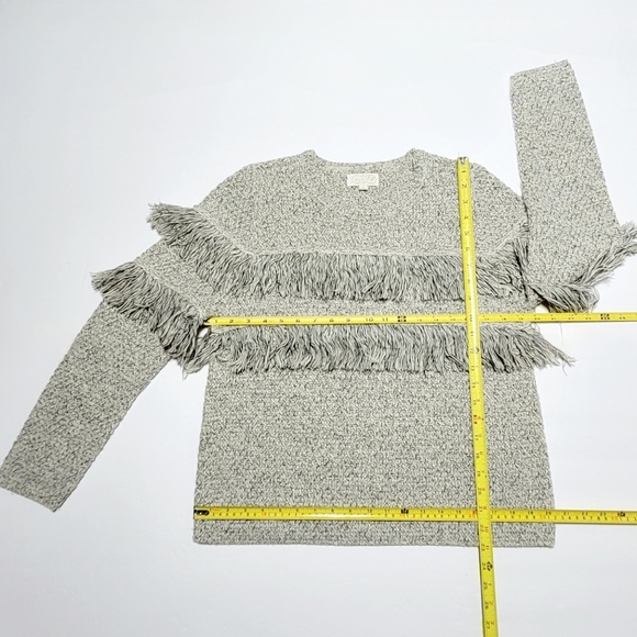 Mudpie Boho Beckham Fringe Oatmeal Sweater (M) - Picture 9 of 10